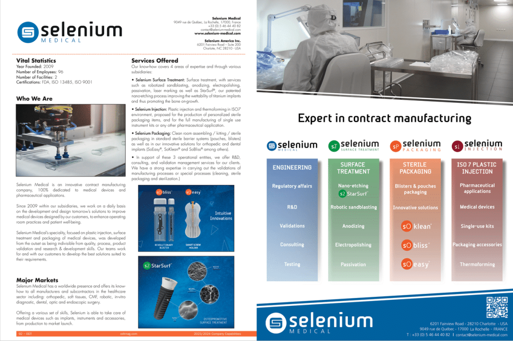 Selenium Medical - Guide de l'Acheteur - ODT magazine